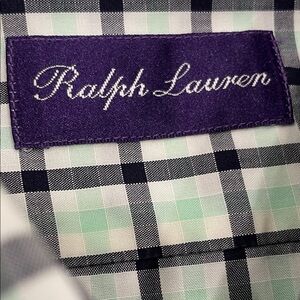 Ralph Lauren Purple Label Made in Italy Plaid Button Down Shirt Size XL